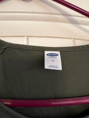 Old Navy Olive Green Women's swing dress Solid Olive